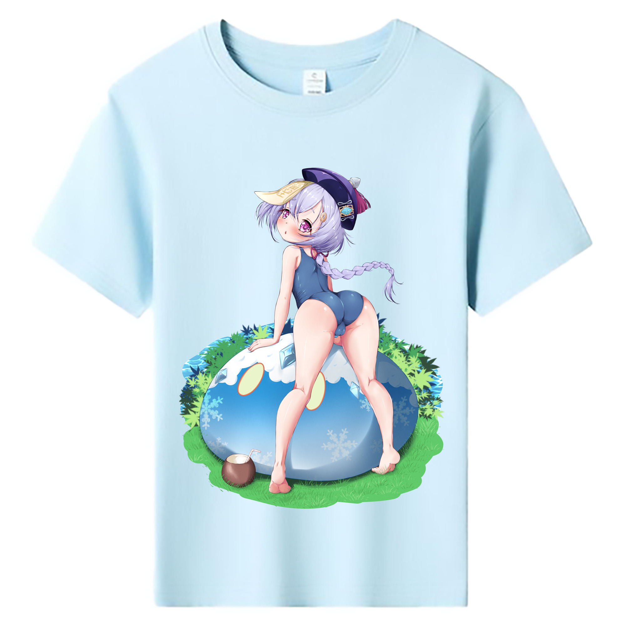 げんし神 七七 なな  genshin Nana 綿100％キッズTシャツ（フロントプリント）
